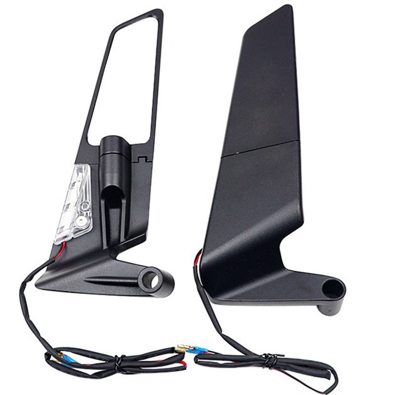 摩托车反光镜改装适用于KTM Duke390 790 1290 定风翼大镜面带灯