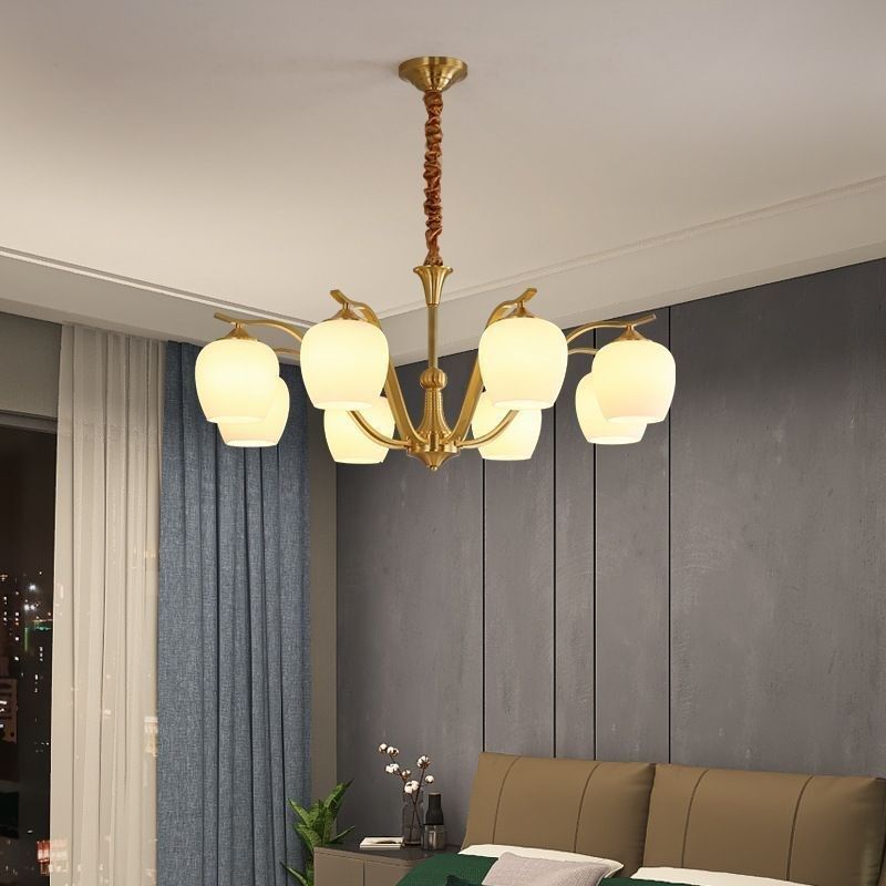 全铜美式轻奢法式客厅吊灯现代简约卧室灯餐厅主灯高级感复古灯具,家装灯饰光源,客厅吊灯,淘宝优惠券,粉丝福利购,淘宝优惠卷