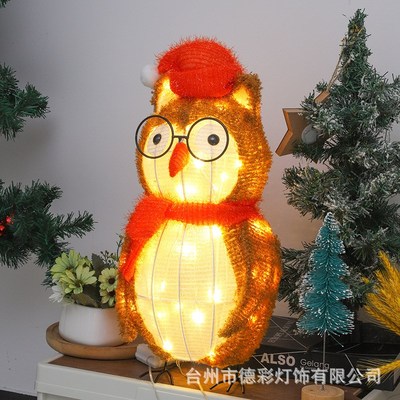 腊肠狗圣诞庭院装饰灯Dachshund Dog Light Up Outdoor Figure