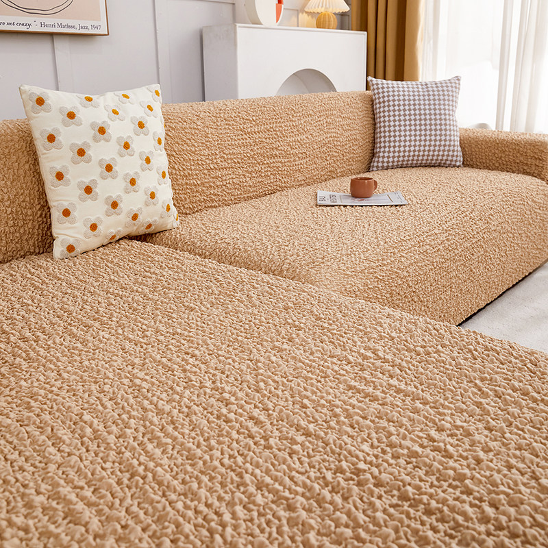 沙发套子罩全包弹力防猫抓万能ins奶油夏季懒人简约豆腐块沙发套