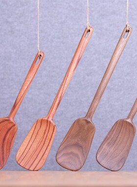 木铲【不二木作】非洲红玫瑰木长柄铲子短柄厨具炒菜锅铲不粘锅炒