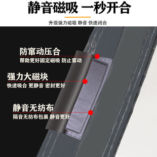 保暖防风免打孔空调透明pvc卧室客厅自吸挡风软门隔断帘 门帘冬季