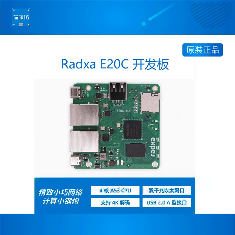 瑞莎E2a0C单板 开发板  网关终端  迷你网关 双千兆口网口图片