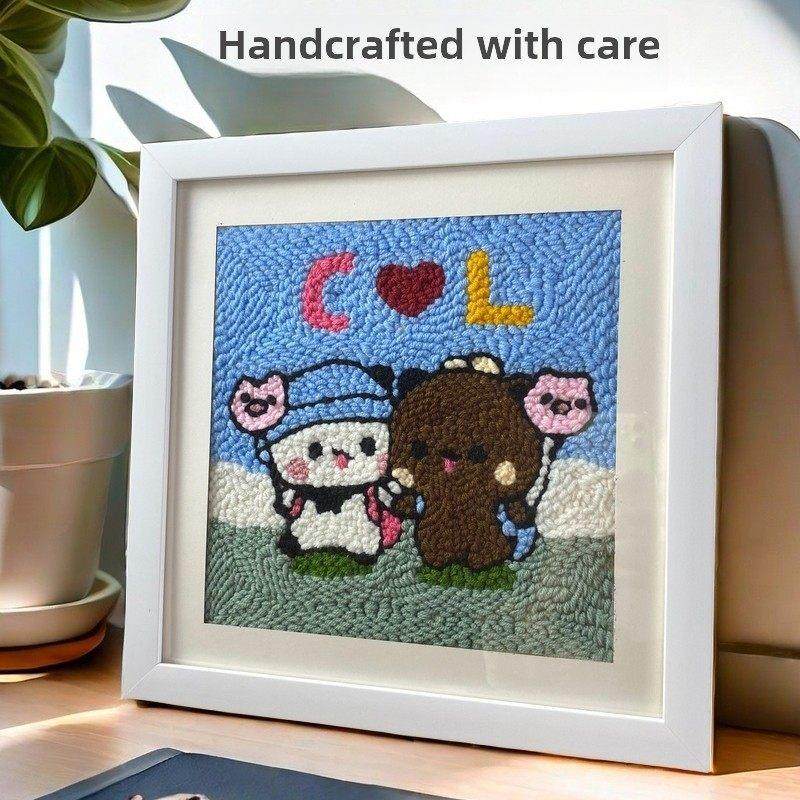 一和不不戳刺绣情侣DIY相框材料包，作为男朋友，女朋友和的朋友,居家布艺,戳戳绣,淘宝优惠券,粉丝福利购,淘宝优惠卷