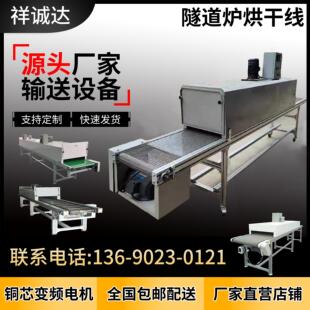高温隧道炉烘干线不锈钢网带炼板特氟龙烤漆固化丝印五金输送机