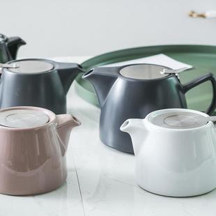 陶瓷茶壶不锈钢过滤冲茶器家用泡花茶壶具带滤网