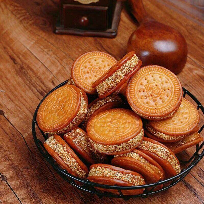 速发芝麻南瓜饼整箱散装面包早餐板栗饼干绿豆饼手工传统老式糕点