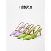 feet& 女小众不撞款 love欧美风高级感夏季 包头高跟凉鞋 凉鞋