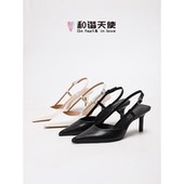 feet& 性感尖头高跟凉鞋 love新款 欧美时尚 细跟不累脚凉鞋 女