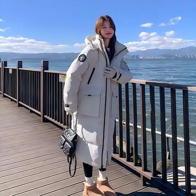 极寒过膝长款男女情侣加厚羽绒服