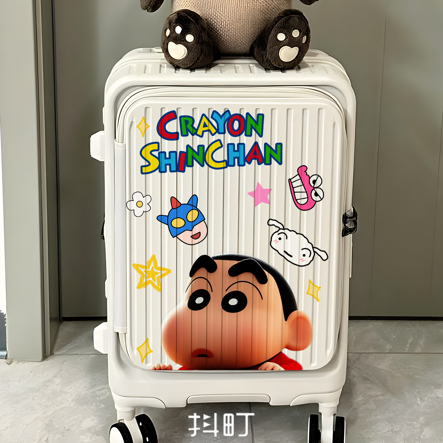 蜡笔小新行李箱贴纸卡通可爱旅行箱密码箱拉杆箱创意防水装饰贴画