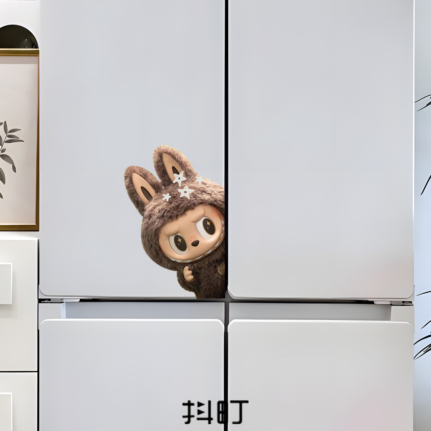 冰箱磁吸贴3D探头立体感创意装饰铁门吸力磁力个性涂装贴纸贴画图片