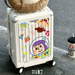 行李箱贴纸大眼睛不留痕拉杆箱标识旅行箱遮丑改造大号防丢贴花