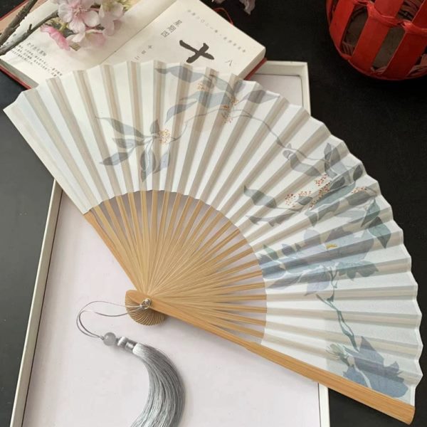 扇子中国风折扇夏季高档古风汉服旗袍中式折叠舞蹈扇竹扇7寸夏天