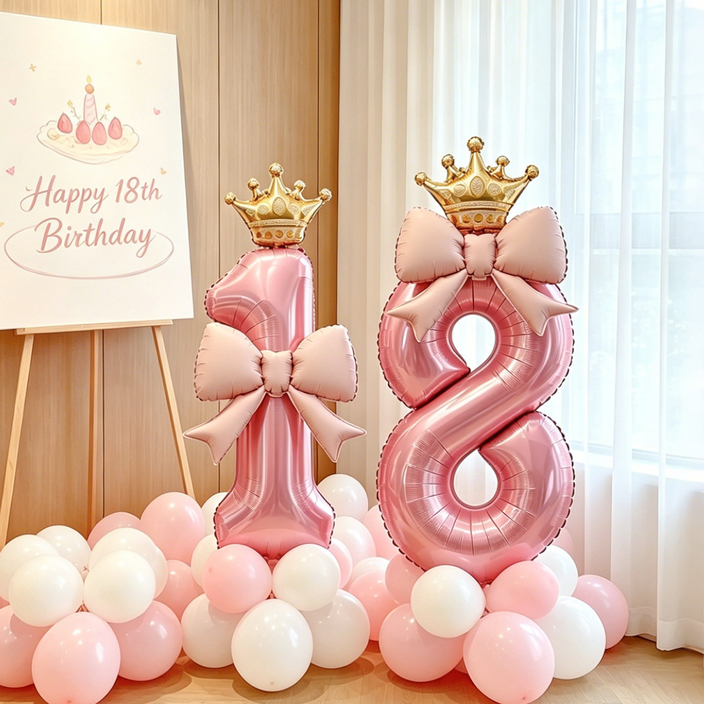 宝宝生日数字铝膜气球套装儿童生日酒店包厢家庭派对场景布置装饰
