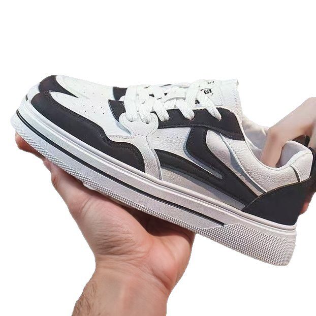 全拼接新款男鞋板鞋运动鞋休闲百搭增高耐磨防滑软底男平底小白鞋