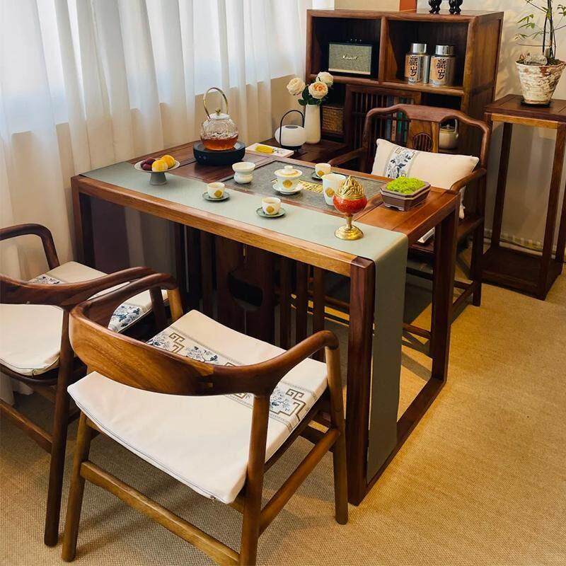 新中式阳台茶桌椅组合2025新款禅意茶台实木小型家用胡桃木小茶桌,住宅家具,家用茶台/茶桌,淘宝优惠券,粉丝福利购,淘宝优惠卷