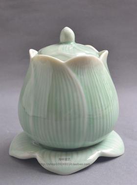 佛前供佛上供水杯莲花水供杯菩萨佛杯家用仙家供奉净水圣水杯陶瓷