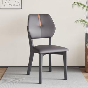 简约实木餐椅轻奢家用靠背椅软包猫抓皮北欧休闲书桌酒店饭店椅子