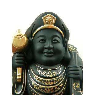 黄杨木雕刻大黑财神佛像饰品黑财神家庙祭拜木制饰品工艺品