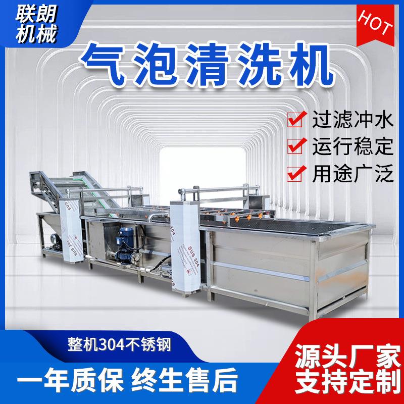 厂家定制全自动蔬菜清洗机预制菜加工香菇土豆辣椒野菜气泡清洗机
