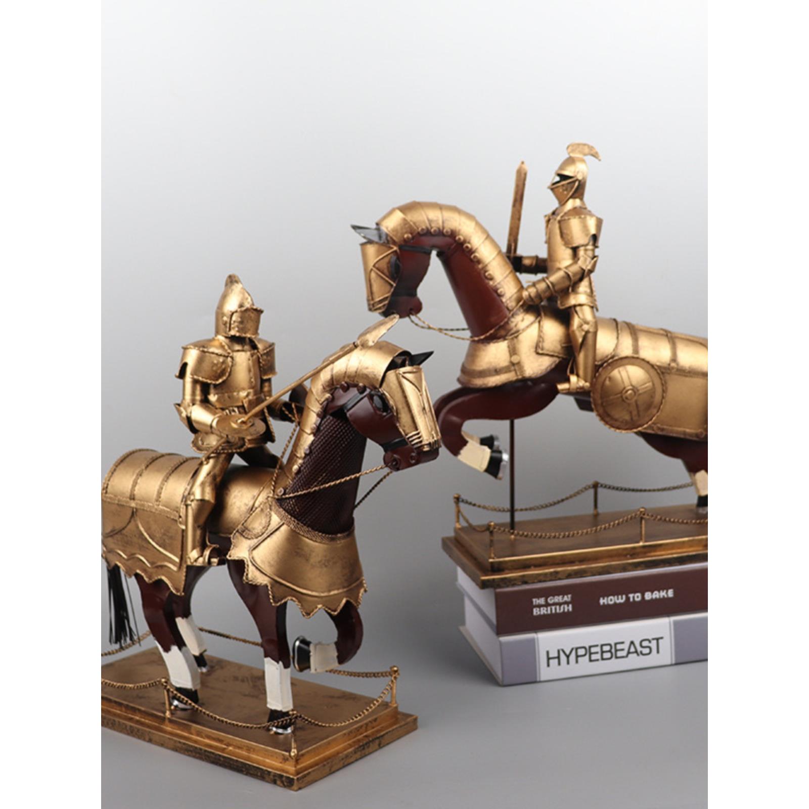 采购产品欧洲覆古铁骑士装饰品，家庭客厅，酒柜，怀旧装饰品，创