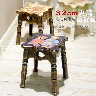 小凳子家用大人实木北欧矮凳现代简约个性 欧式 小板凳ins网红创意