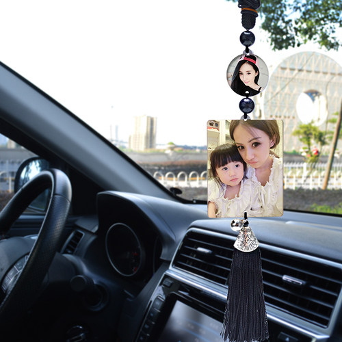 汽车挂件照片定制高档车上挂饰网红女神款平安车载车内吊饰品装饰