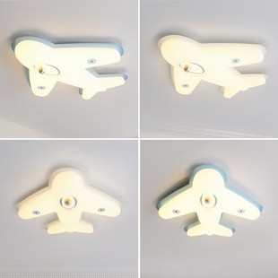 2023新款全光谱奶油风卧室房间现代简约护眼儿童房飞机卡通吸顶灯