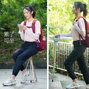 老年人拐杖防滑便携拐扙凳多功能手杖凳老人用户外登山拐棍带椅子