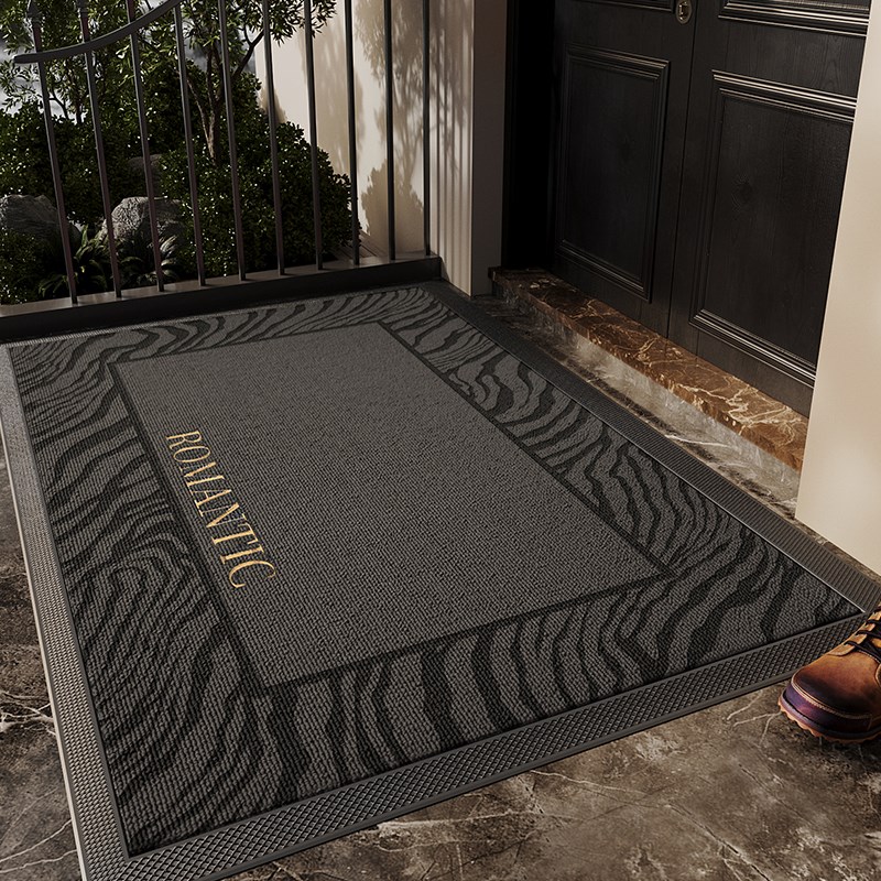 灰色玄关地垫入户门垫大门口进门脚垫刺绣防滑耐脏耐磨室外门外毯