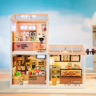 若态若来超级世界diy小屋手工迷你小房子拼装积木玩具模型礼物女