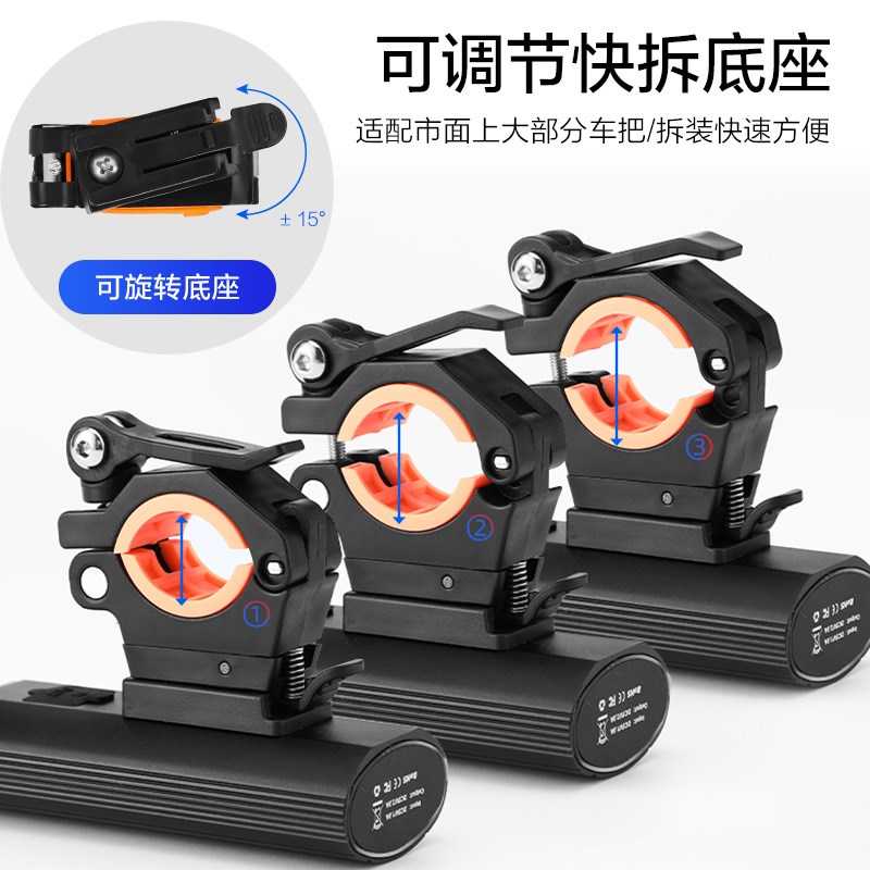 山地自行车前灯夜骑手电筒骑行配件大全儿童夜间公路前照车头专用