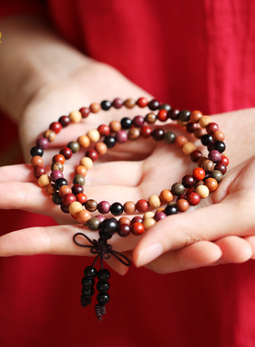 禅木匠 多宝珠紫檀木珠多宝手串檀香木佛珠手链男女念珠手链108颗