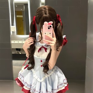 程铭假发【扎好双马尾发】女82cm长卷发少萝Lolita糯叽小咪同款