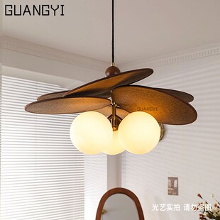 法式复古中古风主卧室灯吊灯日式餐桌餐厅灯书房阳台楼梯灯具魔豆