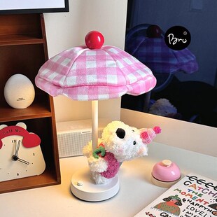 西高地太阳伞小夜灯氛围灯创意卧室睡眠灯卧室床头灯高颜值台灯