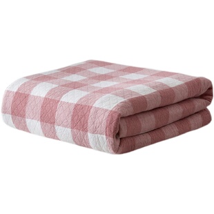 纯棉水洗纱布毛巾被全棉单双人毛巾毯儿童夏季薄款空调毯三层盖毯