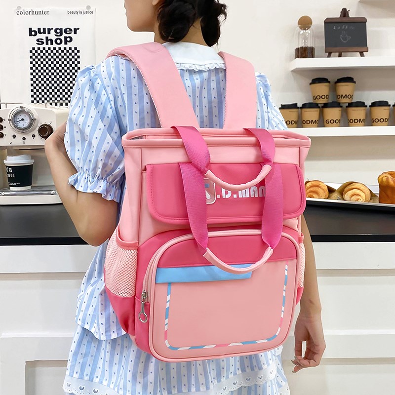 小学生补习包双肩超轻防水男儿童女生补课包手提袋作业收纳袋书包