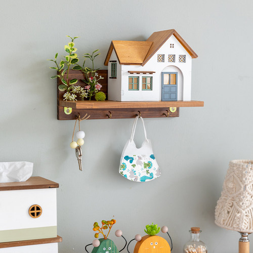 阿楹 创意墙上装饰挂钩进门玄关轻奢入户钥匙衣包口罩收纳壁挂灯