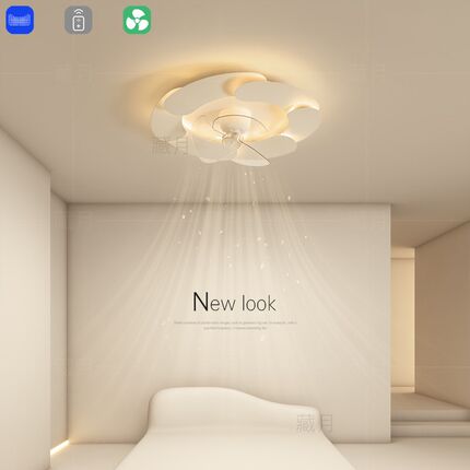 创意主卧室灯简约现代风扇灯客厅灯led吸顶灯餐厅书房灯中山灯具