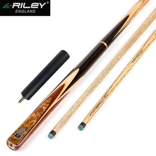 英国Riley莱利中式黑八台球杆RB8-300/301桌球大头3/4分体杆通杆