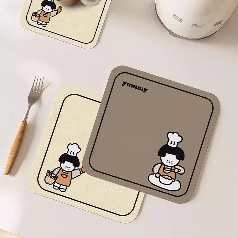 卡通小狗可爱吸水杯垫桌面咖啡杯茶水垫控水垫隔热碗盘餐垫高级感,居家布艺,餐垫,淘宝优惠券,粉丝福利购,淘宝优惠卷