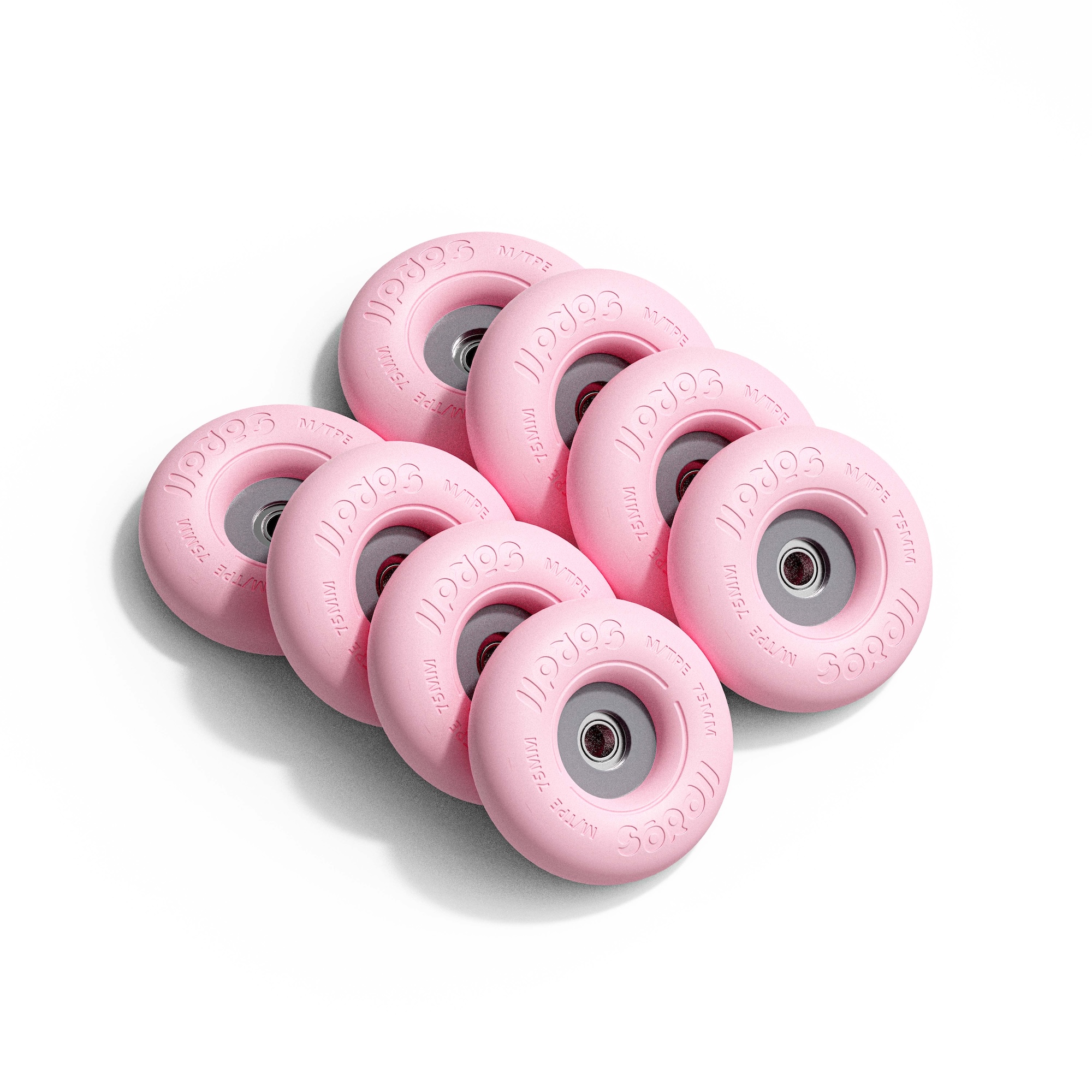 SOROLL-Blush Pink 75mm Donut轮 时尚静音耐磨甜甜圈拉杆箱轮