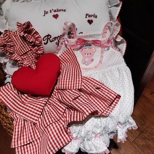 狗狗衣服春夏装薄款猫咪公主裙红色爱心蓬蓬裙小型犬泰迪博美宠物