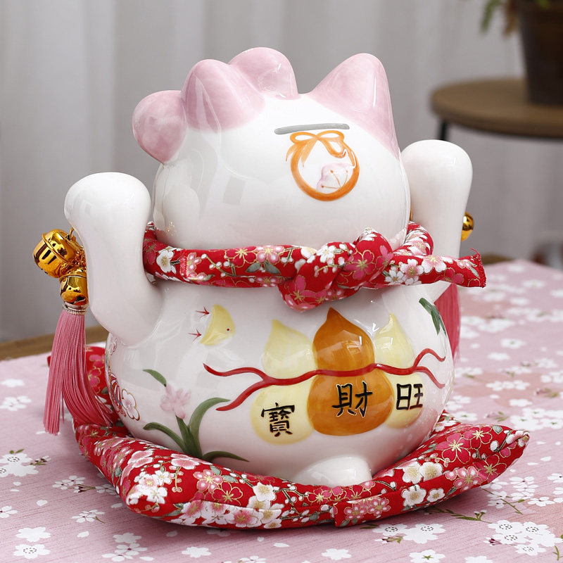 福衢存钱罐大人用招财猫摆件创意可爱儿童储蓄罐女生小储钱罐家用