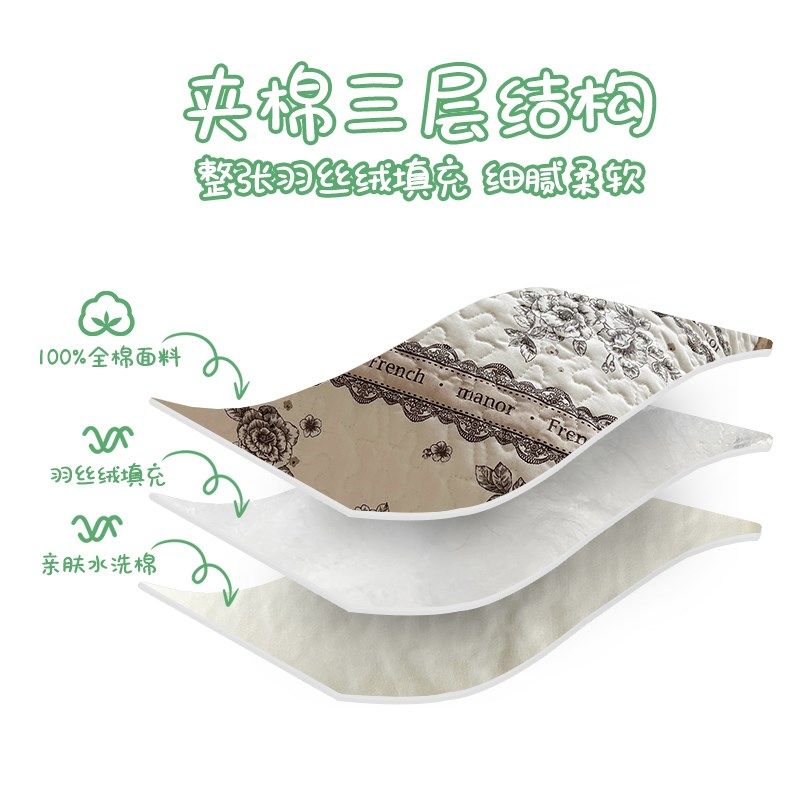 纯棉夹棉枕头套一对装加厚加大50x80全棉花边学生宿舍40x60枕芯套