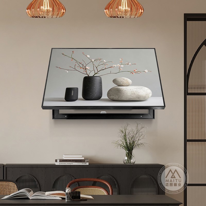 简约平安花瓶电表箱装饰画弱电源总开关遮挡画多媒体盒配电箱挂画