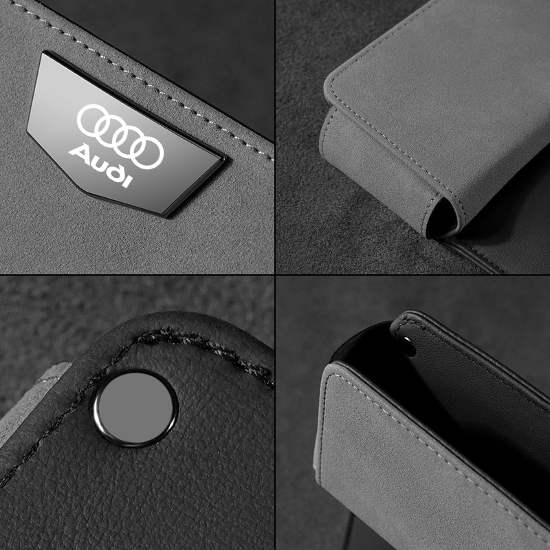 适用于新奥迪A4L座椅缝隙A3LA6LA5A7 A8LQ5L内饰椅缝翻毛皮储物盒