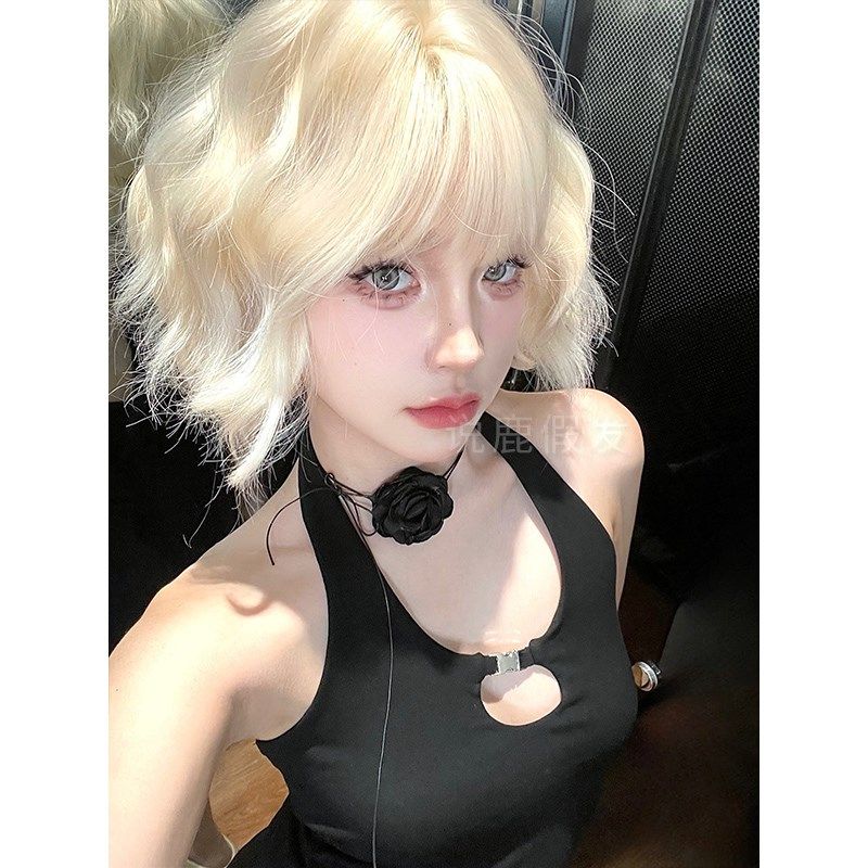 说鹿家发假发女短发 Lolita韩式发型短卷网红时尚全头套式假发套,美发护发/假发,日常整顶假发,淘宝优惠券,粉丝福利购,淘宝优惠卷